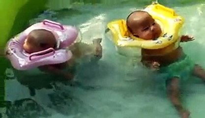 2-month-old twin babies enjoy pool time_2