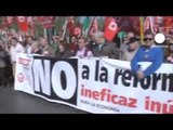 PROTESTA NE SPANJE 500 MIJE VETE NE RRUGE KUNDER REFORMAVE TE QEVERISE LAJM