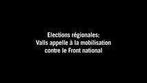 Régionales: Valls appelle à la mobilisation contre le FN