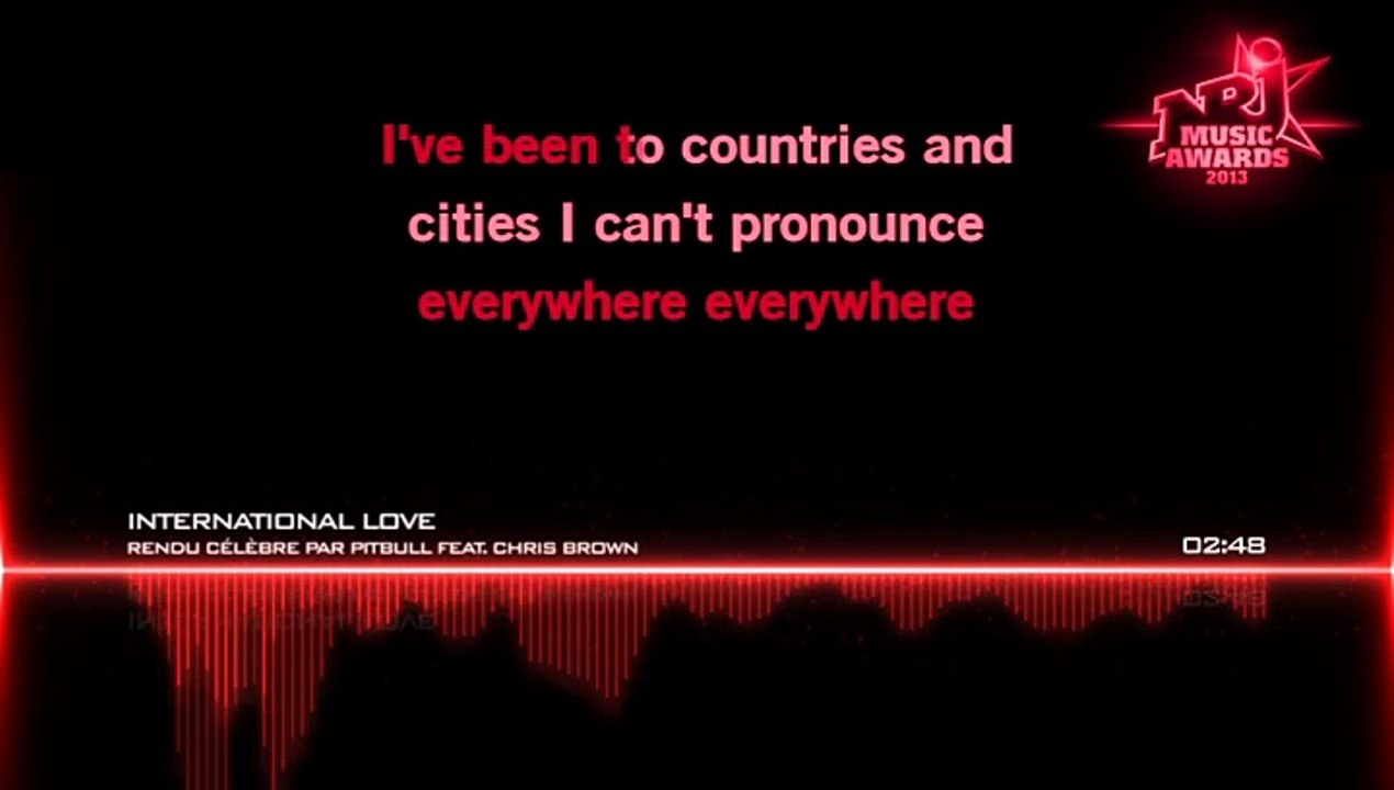 KARAOKE PITBULL feat CHRIS BROWN - International love