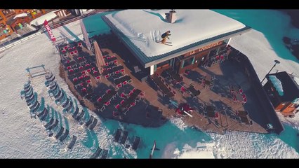 Une course-poursuite à skis à La Plagne