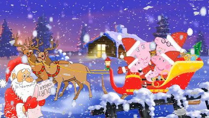 Peppa pig - finger family and Santa Claus - Christmas night song