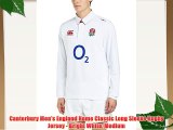 Canterbury Men's England Home Classic Long Sleeve Rugby Jersey - Bright White Medium
