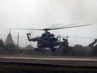 President Pranab Mukherjee arrives at Gir Somnath in helicopter