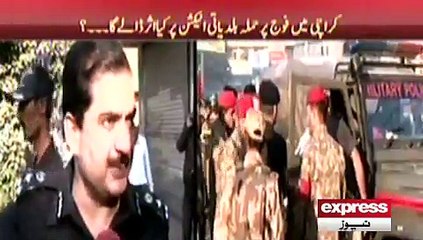 Karachi Main Milatry Police Ki Gari PAr Faring