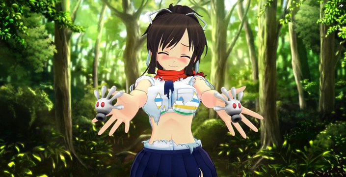 Besa a las chicas de Senran Kagura
