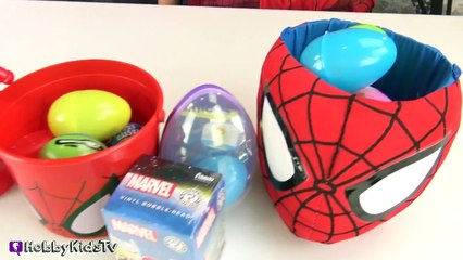 SPIDERMAN Surprise Word! Itsy Bitsy Spider Song + HobbyGator Opens Surprise Toys by HobbyK