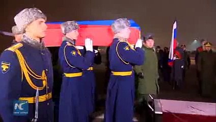 RAW Body of downed Su-24 pilot Oleg Peshkov arrives in Moscow 2015
