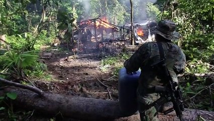 Special forces in Panama blow up a criminal jungle camp