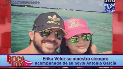 Erika Vélez se muestra siempre acompañada de su novio Antonio García