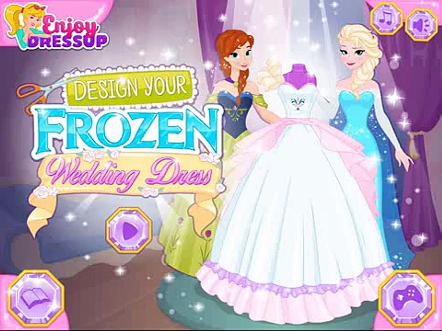 design your frozen wedding dress game Icy Wedding - Winter dress up