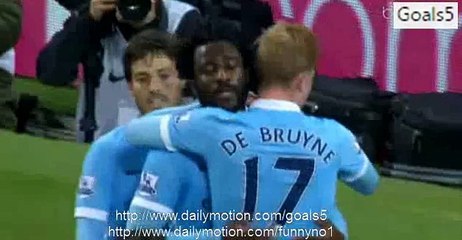Wilfried Bony Goal Manchester City 1 - 0 Hull Capital One Cup 1-12-2015