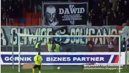 1-0 Roman Gergel Penalty Goal - Gornik Zabrze v. Piast Gliwice 01.12.2015 HD
