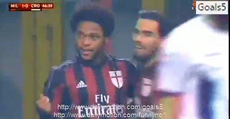 Luiz Adriano Goal AC Milan 1 - 0 Crotone Coppa Italia 1-12-2015