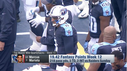 'NFL Fantasy Live': Top Week 13 waiver wire quarterbacks