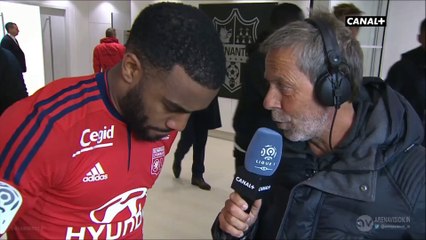 Alexandre Lacazette Interview during Half Time Break _ Nantes 0-0 Olympique Lyonnais - 01.12.2015 HD