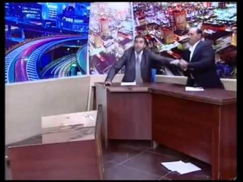 NXJERR ARMEN NE STUDIO GJATE NJE DEBATI MIDIS DEPUTETIT JORDANEZ DHE KOLEGUT LAJM