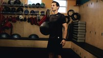 Stability Exercise for a Single Leg Squat With a Medicine Ball