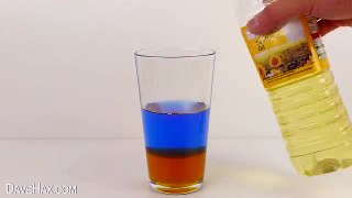 He Poured Water, Oil, And Syrup Into A Glass For A Really Cool Science Experiment