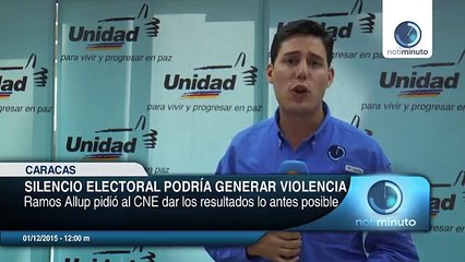 Ramos Allup responsabilizó al CNE si se presenta cualquier irregularidad
