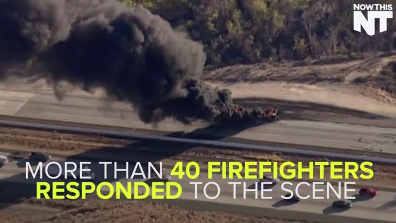 A Truck Carrying Over 8,000 Gallons Of Gas Explodes In California