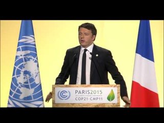 Parigi - Renzi a Cop21, l'intervento (30.11.15)