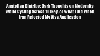 Anatolian Diatribe: Dark Thoughts on Modernity While Cycling Across Turkey or What I Did When