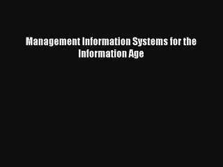 Download Management Information Systems for the Information Age# Ebook Free