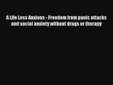 A Life Less Anxious - Freedom from panic attacks and social anxiety without drugs or therapy