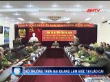 Đại tướng Trần Đại Quang làm việc tại Công an tỉnh Lào Cai