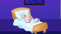 Five Little Piggies Jumping on the Bed Nursery Rhyme - Cartoon Animation Rhymes Songs for