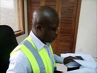 Ghana - Pre flight briefing for Africa World Airlines flight to Kumasi