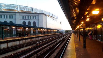 man standing on Yankee stadium contemplating sucide