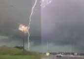 Highway Lightning Strikes Near Queensland Drivers