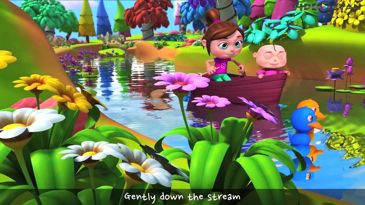 Row Row Row Your Boat  3D Rhymes  Nursery Rhymes For Children