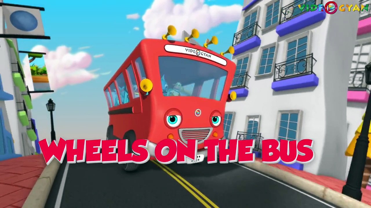 The Wheels On The Bus Go Round And Round Song  3D Animation  Kids Songs  Videogyan