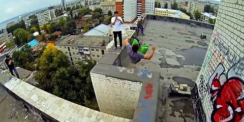 Parkour over tall buildings