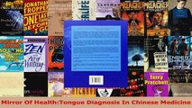 Read  Mirror Of HealthTongue Diagnosis In Chinese Medicine Ebook Free
