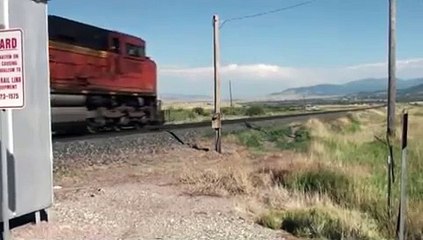 Coal Train Over the Mullan Pass with BNSF point and tail and MRL Mid Helpers