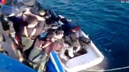 MBYTEN VARKAT ME REFUGJATE PRANE BRIGJEVE TE ISHULLIT LESBOS DHJETRA TE MBYTUR LAJM