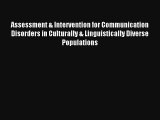 Assessment & Intervention for Communication Disorders in Culturally & Linguistically Diverse