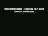 Fundamentals of EEG Technology: Vol. 1: Basic Concepts and Methods  Free Books