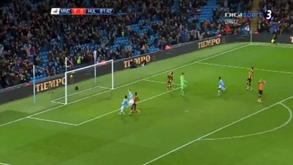 Kevin De Bruyne (Manchester City) marque son premier but face à Hull City en  Coupe de la Ligue