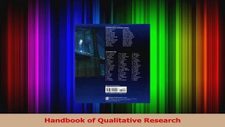 Read  Handbook of Qualitative Research Ebook Free