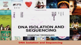 Download  DNA Isolation and Sequencing Ebook Free