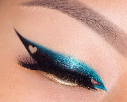 Teal Ombre Cat Eye Makeup Tutorial