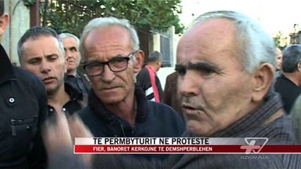 Protesta e familjeve të përmbytura në Fier - News, Lajme - Vizion Plus