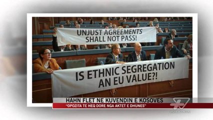 Hahn flet në Kuvendin e Kosovës - News, Lajme - Vizion Plus