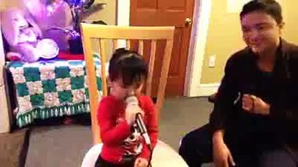 Cute and talented child singing