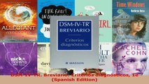 Download  DSMIVTR Breviario Criterios diagnósticos 1e Spanish Edition PDF Online